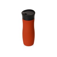 Вакуумная термокружка с кнопкой Streamline, Waterline, soft-touch, тубус, красный