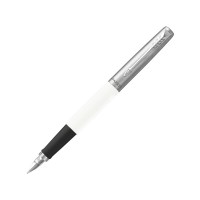 Перьевая ручка Parker Jotter White CT перо:F, цвет чернил: blue, в подарочной упаковке