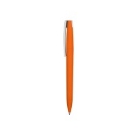 Ручка пластиковая soft-touch шариковая Zorro, оранжевый/белый