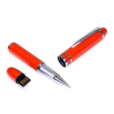 USB-флешка на 32 Гб в виде ручки с мини чипом, оранжевый