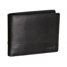 Портмоне BUGATTI Atlanta, чёрное, натуральная воловья кожа, 12,5х2х9,7 см