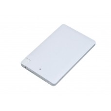 Универсальное зарядное устройство Credit _card1_power_bank  под нанесение логотипа  в виде кредитной карты, толщина всего 7,5 . 2500MAH. Белый
