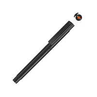 Капиллярная ручка в корпусе из переработанного материала rPET RECYCLED PET PEN PRO FL, черный с оранжевым