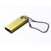 USB 2.0-флешка на 512 Мбайт с мини чипом и круглым отверстием, золотистый