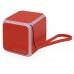 Портативная колонка Cube с подсветкой, красный