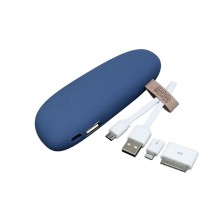 PB_Small_stone Универсальное зарядное устройство power bank в форме камня. 2600MAH. Серебро