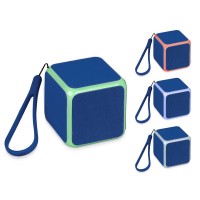Портативная колонка Cube с подсветкой, синий