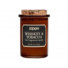 Ароматизированная свеча ZIPPO Whiskey & Tobacco, воск/хлопок/кора древесины/стекло, 70x100 мм